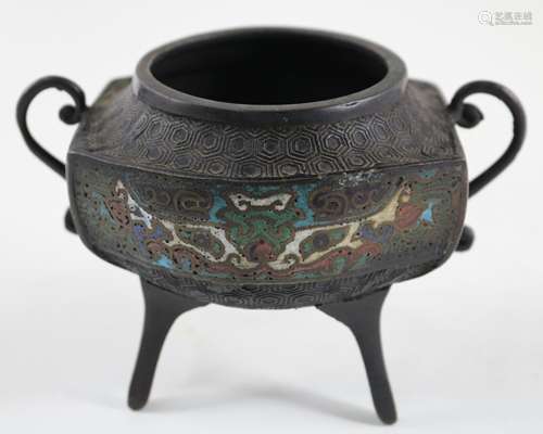 CLOISONNE TRIPOD CENSER