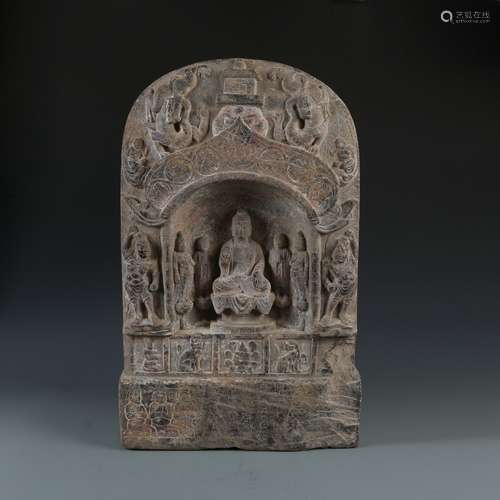 Carved Stone Stele of Buddha