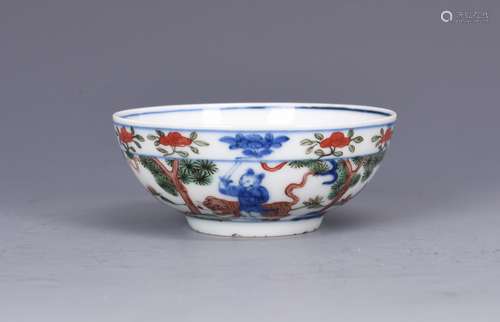 Chinese WuCai Porcelain Bowl With Mark