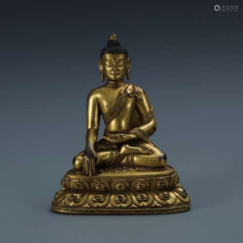 Gilt Bronze Figure of Sakyamuni