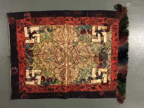 Small Tibetan Brocade Hanging Panel, 18/19th Century