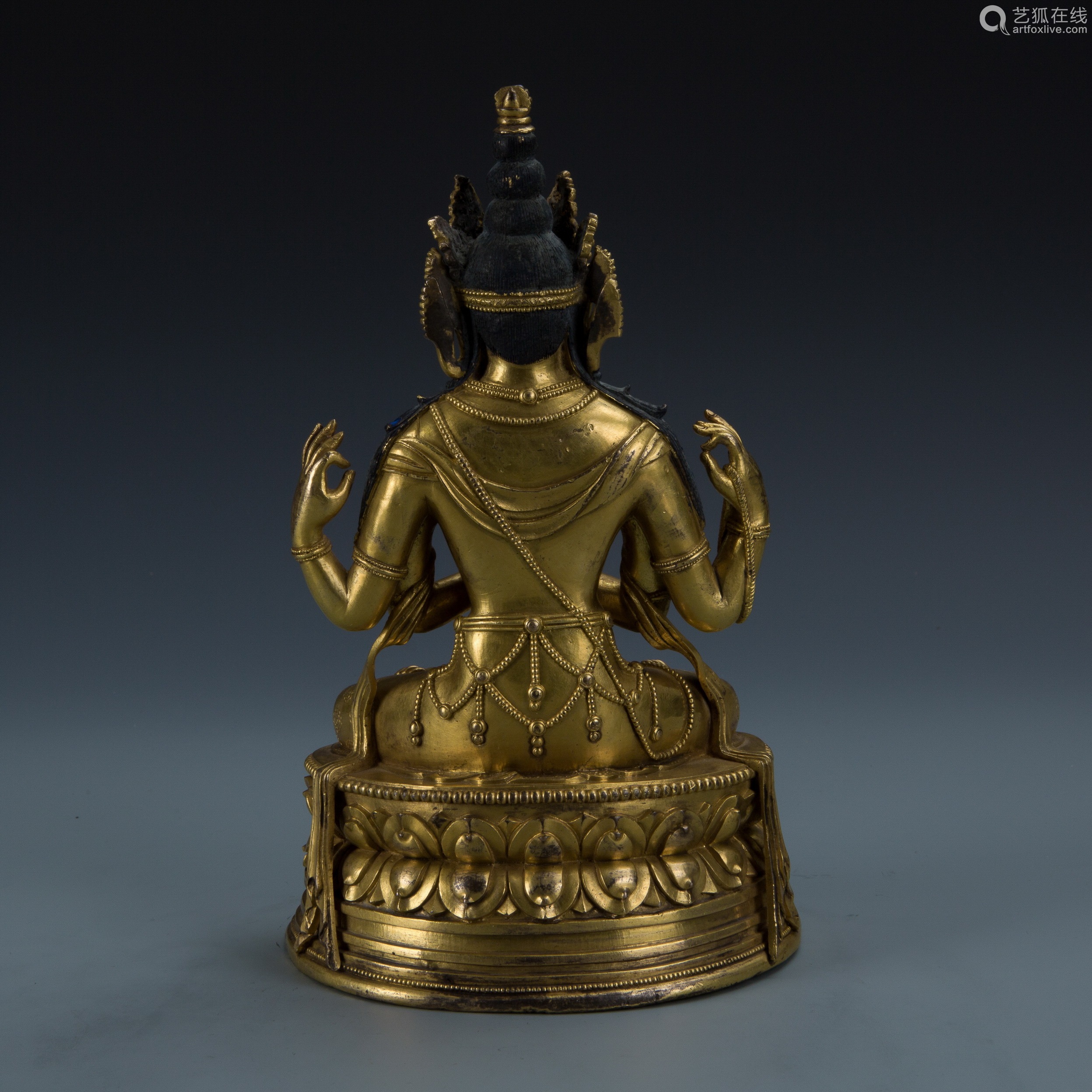 Gilt Bronze Figure Of Shadakshari Avalokitesvara－【deal Price Picture】