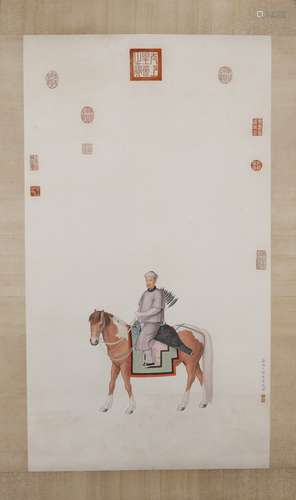 Chinese Painting On Paper Signed Lang ShiNing