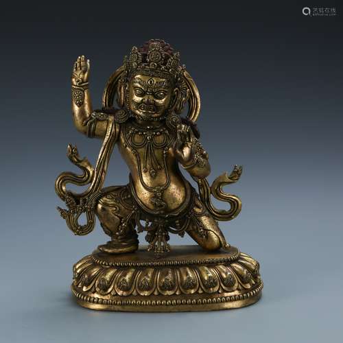 Gilt Bronze Figure of Vajrapani