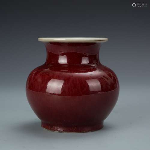 Red Glazed Porcelain  Vase