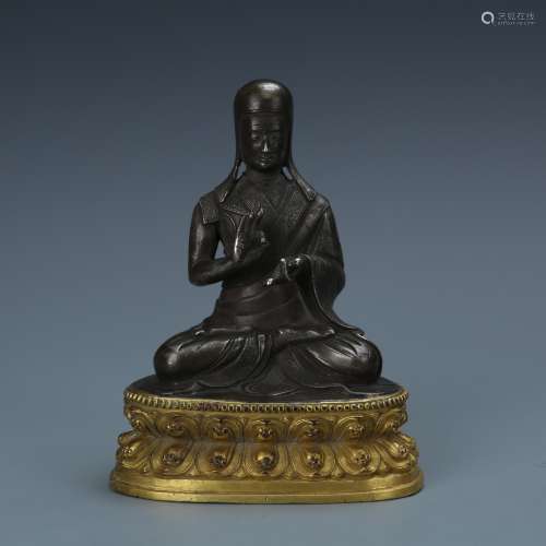 Bronze and Gilt Bronze Figure of Padmasambhava