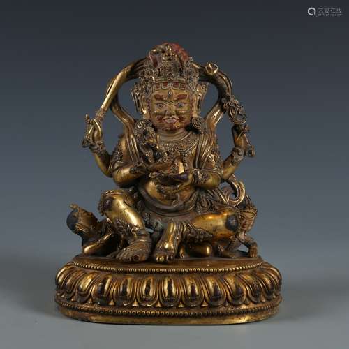 Gilt Bronze Figure of Mahakala