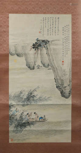 ZHANG DAQIAN: Landscape Painting Ink and Color on Paper