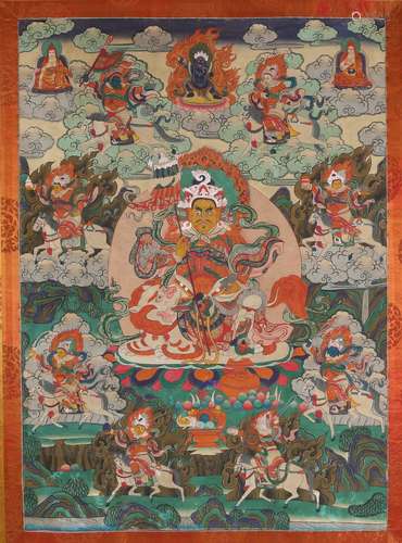 Tibetan Thangka Depicting Avalokiteshvara