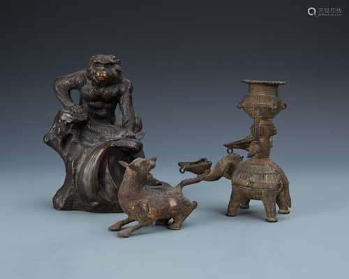 Estate Sale: Three Bronze Figures of Animals