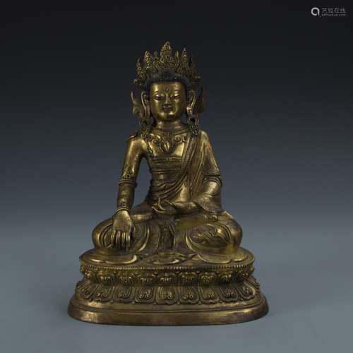 Gilt Bronze Figure of Tara