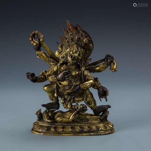 Gilt Bronze Figure of Mahakala