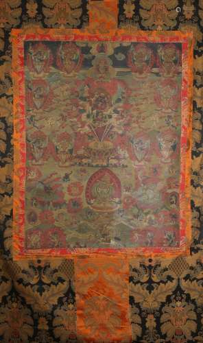 A Tibetan Thangka Depicting Vajrakila Mandala