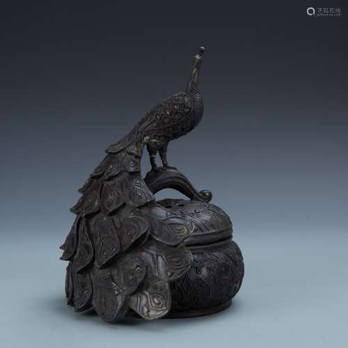 Bronze Peacock Censer