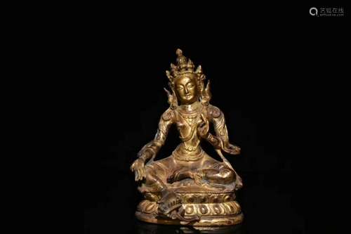 A Gilt Bronze Tara Buddha Statue