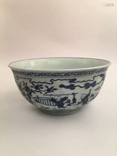 Chinese Ming Blue and White Bowl