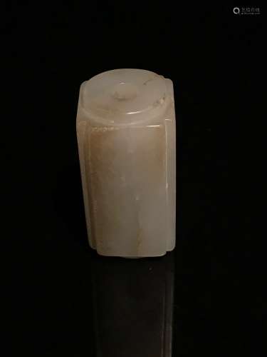 Chinese Ming White Jade Cong