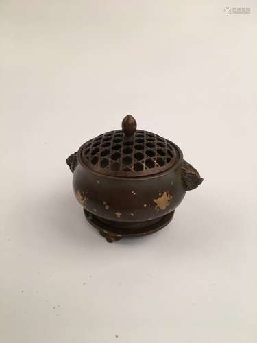 Chinese Gilt Bronze Censer