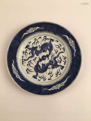 Chinese Blue and White Porcelain Plate