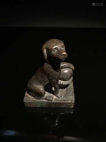 Chinese Old Bronze Dog Seal