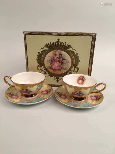 Brand New- A Pair Fine Porcelain Coffee Cup