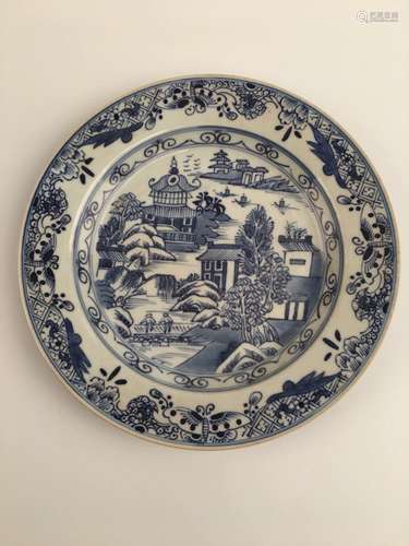 Chinese Blue and White Porcelain Plate