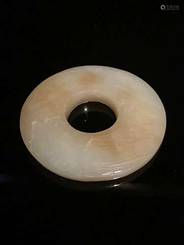 Fine Chinese White Jade Bi Disc