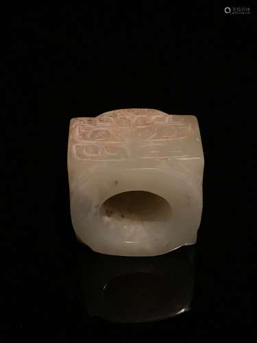 Chinese Old White Jade Cong