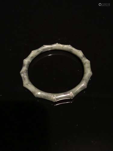 Green Jade Bamboo Bangle