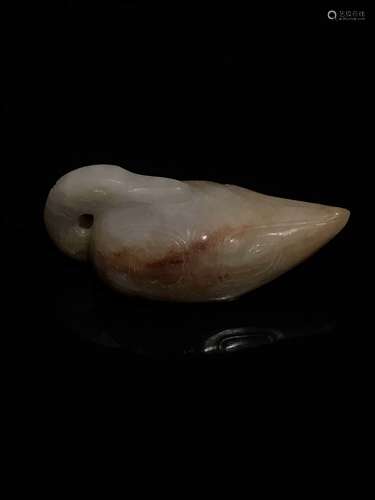 Chinese Han Dynasty Jade Duck