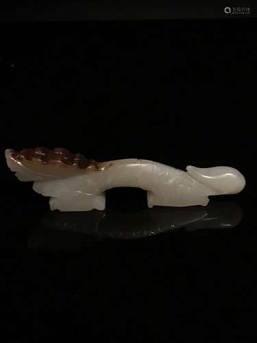 Chinese Ming White Jade Dragon