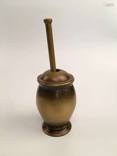 Chinese Bronze Pound Medicine Pot