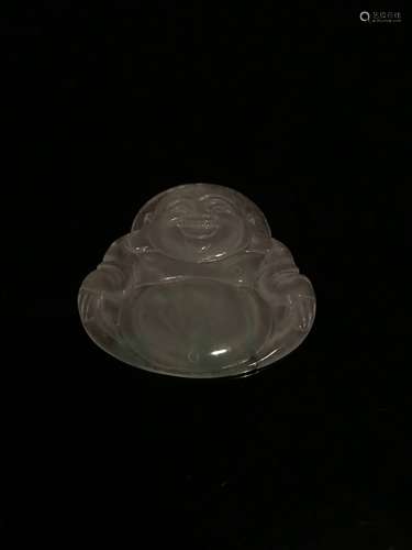 Ice Jadeite Happy Buddha Pendant