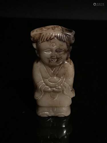 Chinese Ming Jade Child Carving