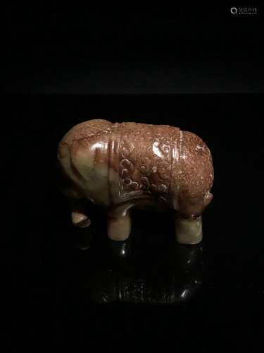 Chinese Han Dynasty Yellow Jade Elephant