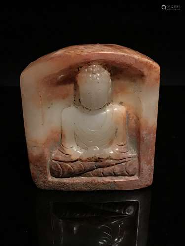 Chinese Old Jade Buddha Carving