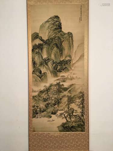 Chinese Watercolor Painting Scroll