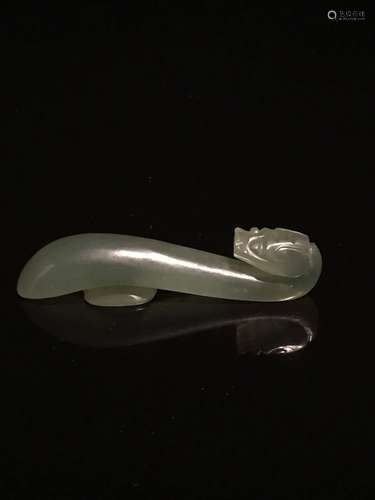 Chinese Green Jade Belt Buckle