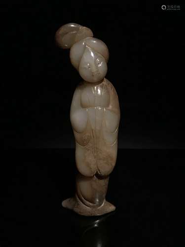 Chinese Tiang Dynasty Jade Lady