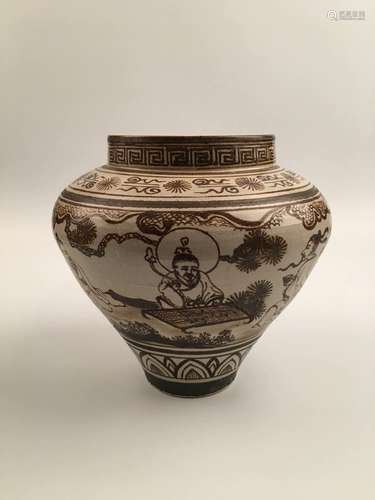 Chinese Brown Glazed Jar