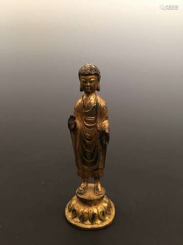 Chinese Song Gilt Bronze Buddha