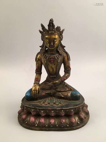 Chinese Gilt Bronze Buddha