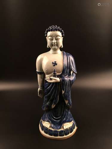 Chinese Blue and White Porcelain Buddha