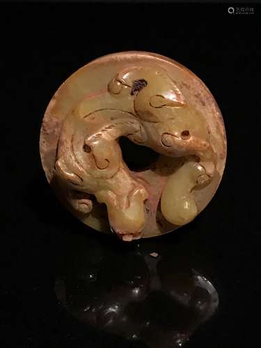 Chinese Han Dynasty Jade Sword Ornament