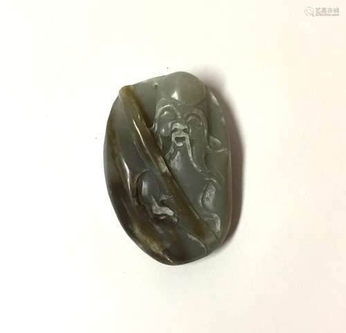 Chinese carved jade plaque