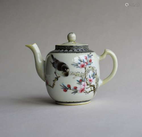 Chinese Famille Rose Porcelain Teapot