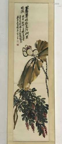 Chinese Scroll Painting,Wu Changshuo(1844-1927)