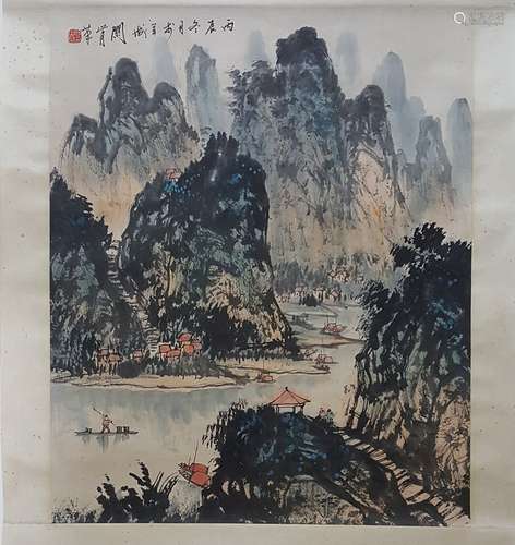 Chinese Scroll Painting,Guan Shanyue(1912-2000)