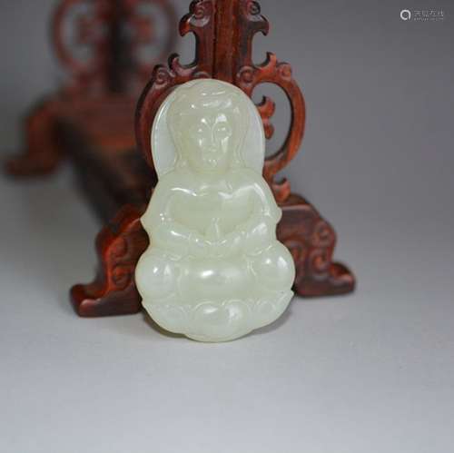 Chinese Carved Jade Plaque