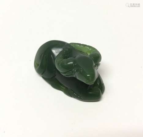 Chinese Carved Jade Hair Pin